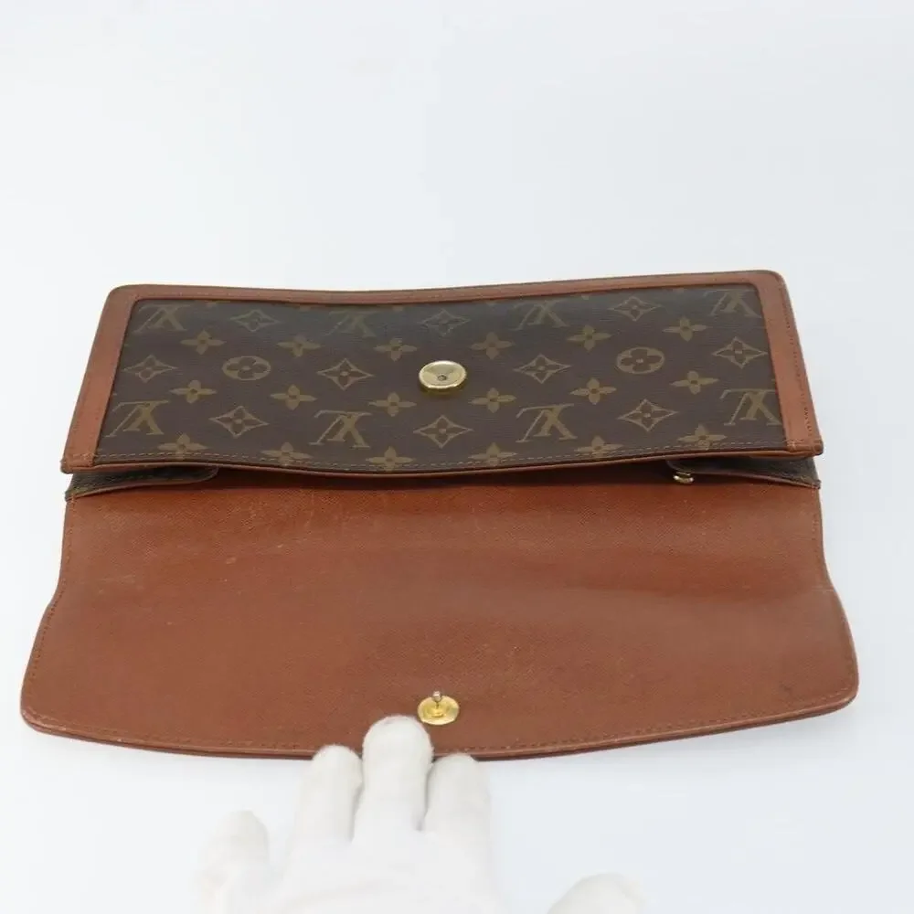 Louis Vuitton Monogram Pochette Dam GM Clutch Bag Brown